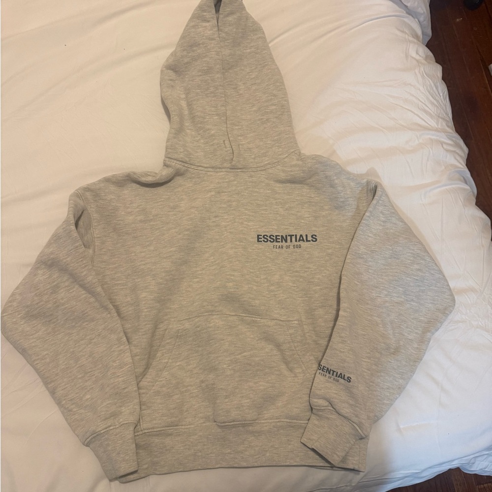 Essentials Light Gray Hoodie Sweater kids